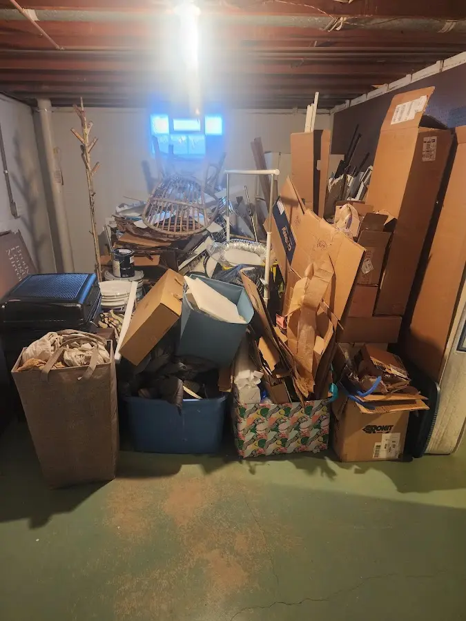 Roll-off dumpster container at job site for Yard Waste Dumpster Rental in Waite Park